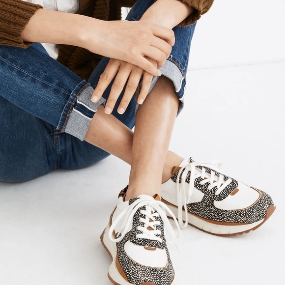 Madewell White and Brown Sneakers with Sporty Design - Picture 3 of 8